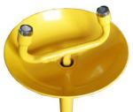 Yellow Steel Lab Casework , Emergency Eyewash Shower With Two Nozzle