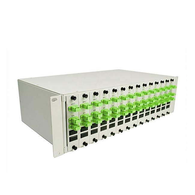 4U Rack Mount PLC Splitter LGX Chassis Rack Panel 1x2 1x4 1x8 Cassette Module