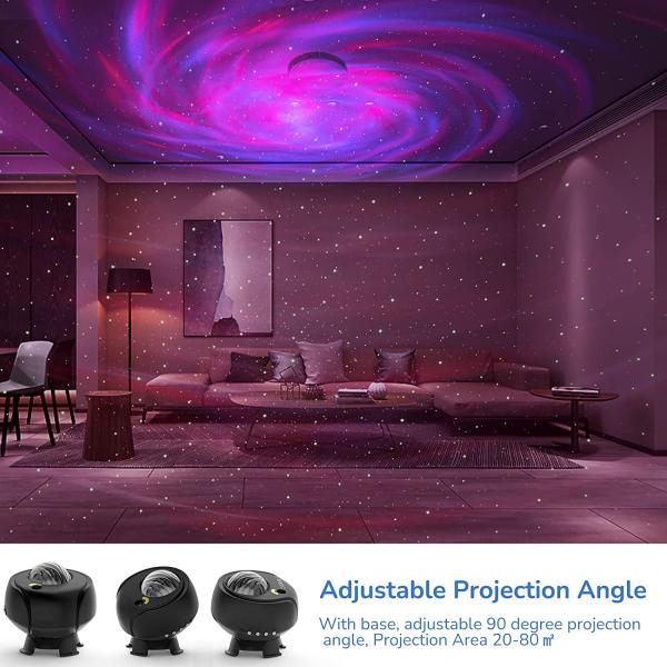 2022 Newest Galaxy Music star Projector Lamp Romantic Nebula Aurora Starry Bedside Atmosphere Lamp with Remote controlle