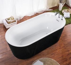 China cUPC one piece black freestanding acrylic tubs,freestanding bath,luxury bathtubs factory