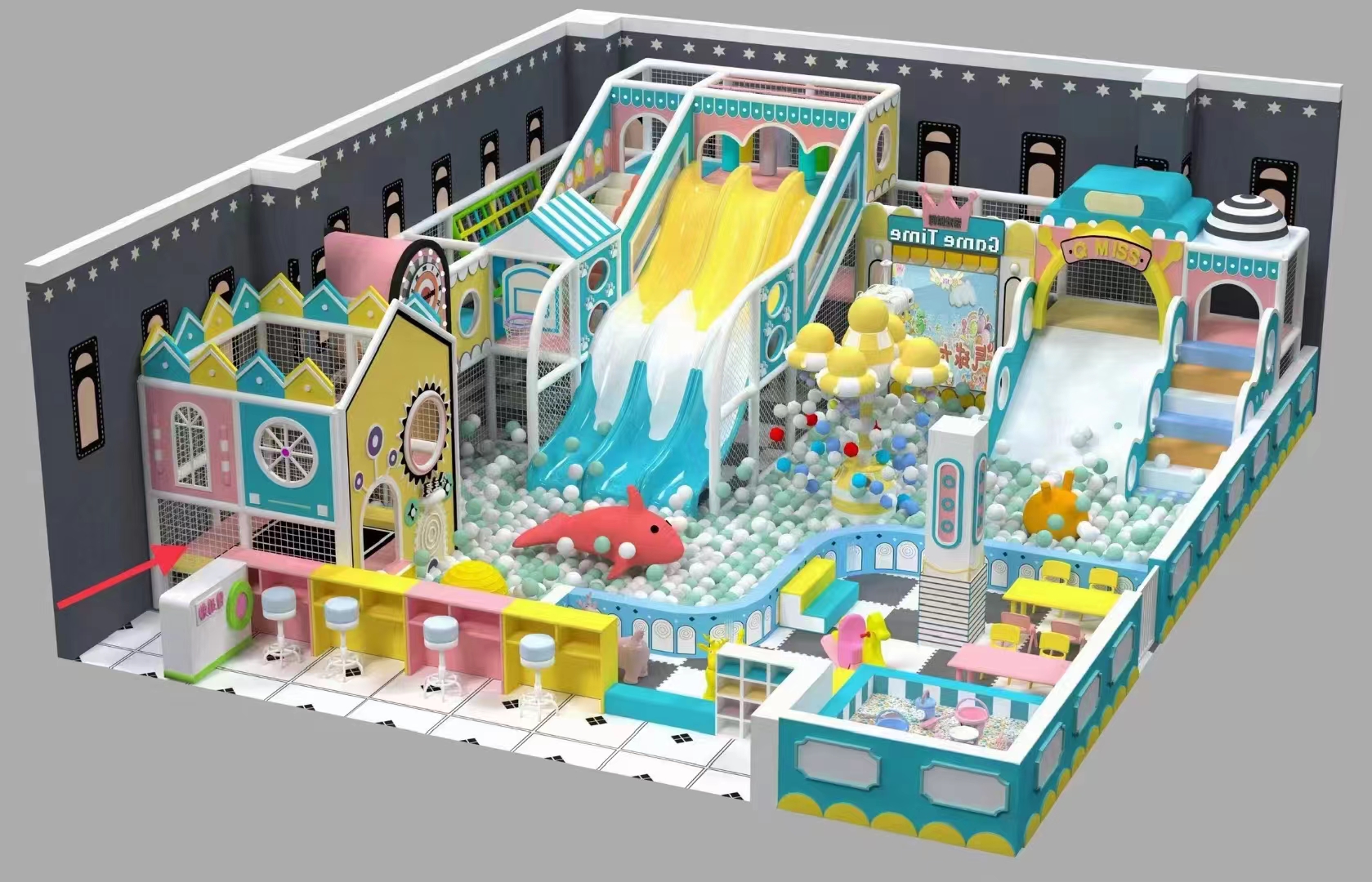 Jungle Theme House Ball Pool Soft Play Playground for Amusement Park or Shopping Mall