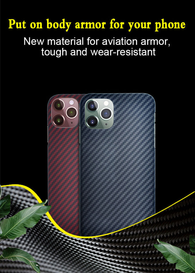 0.65mm Thick Lightness Aramid Fiber Phone Case For iPhone 11 Pro Max