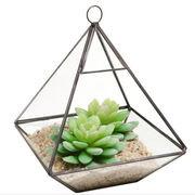 2016 new hanging clear glass prism air plant terrarium tabletop succulent plants