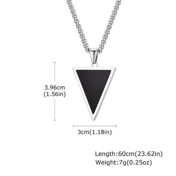 China 7g Enamel Stainless Steel Triangle Pendant for Men with private customization,Simple and Modern factory