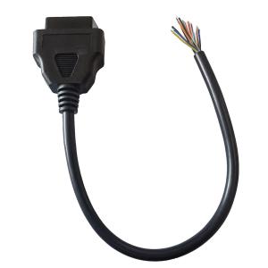 China 16 Pin Extension OBD2 Open Cable J1962 Female Connector To Open Plug factory