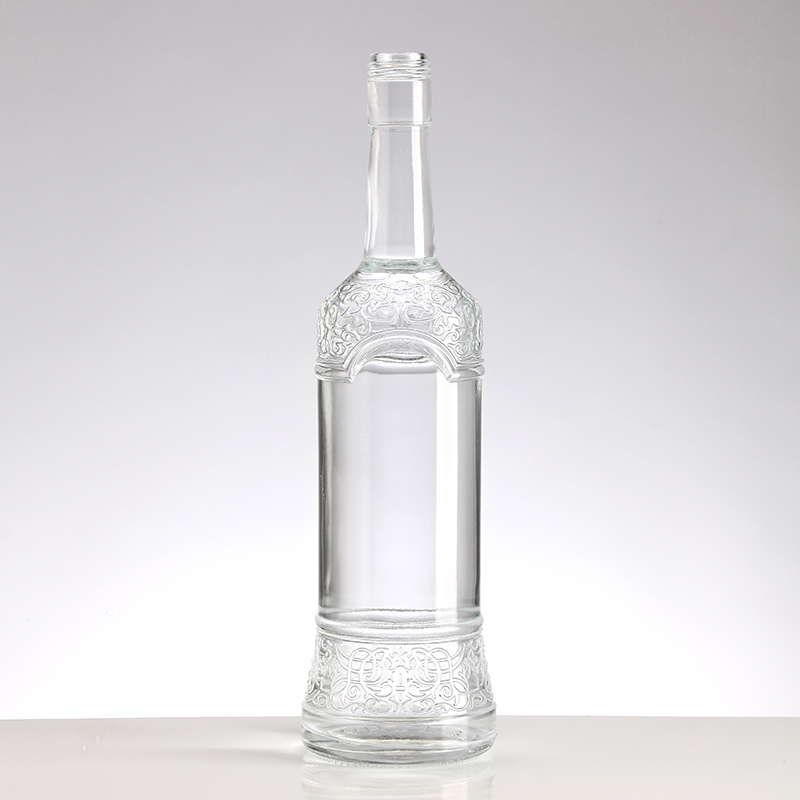 Glass Collar Wine Bottle with Corks Small Sample Vodka Rum Liquor Bottle