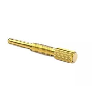 China 10mm Brass Gold Plated Threaded POGO Pins Fixtures C2700 factory