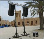 Black Color Adjustable 2M To 6M Theatrical Light Truss Stands / Concert Truss