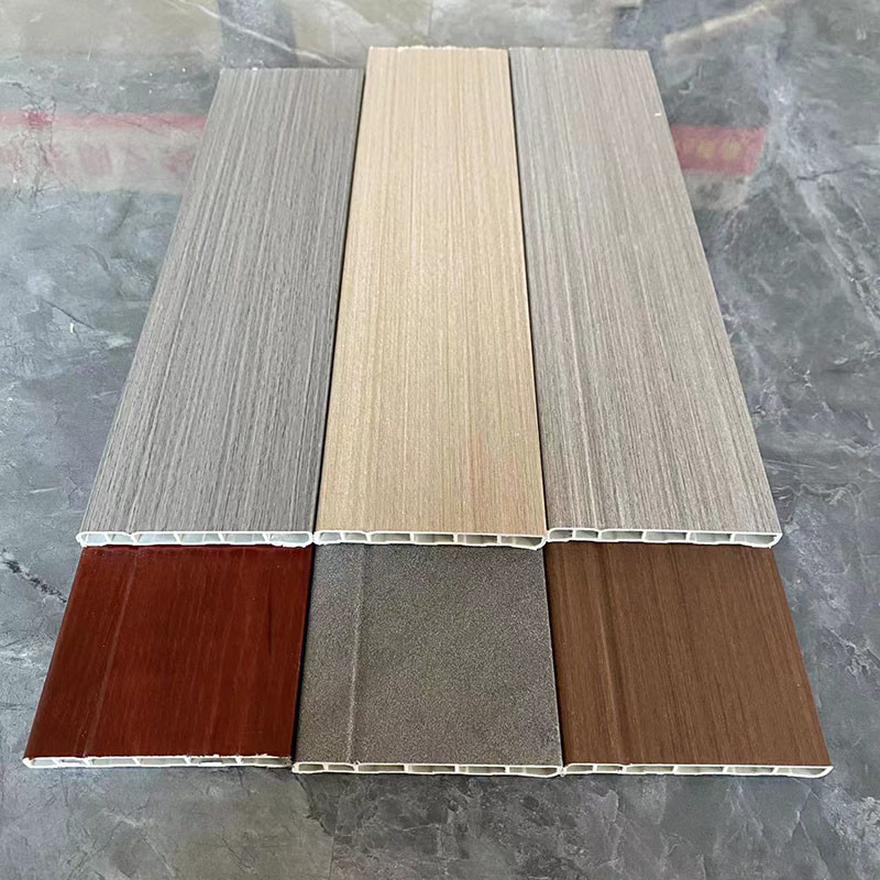 Indoor Square SPC Skirting Board Handscraped Deep Embossed EIR