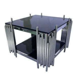 China Modern Glass Luxury Furniture Stylish Tea Table 50cm Length For Home Decoration factory