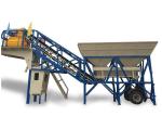 Central Mix Cement Batching Plant 25m3/H Continuous Mobile Mixing Plant