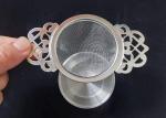Drip Bowl Lace Extra Fine Mesh Stainless Steel Tea Strainer Double Handled