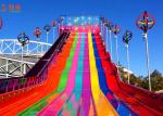 Funny And Exciting High Speed Slide , Fiberglass Water Slide Customized Color