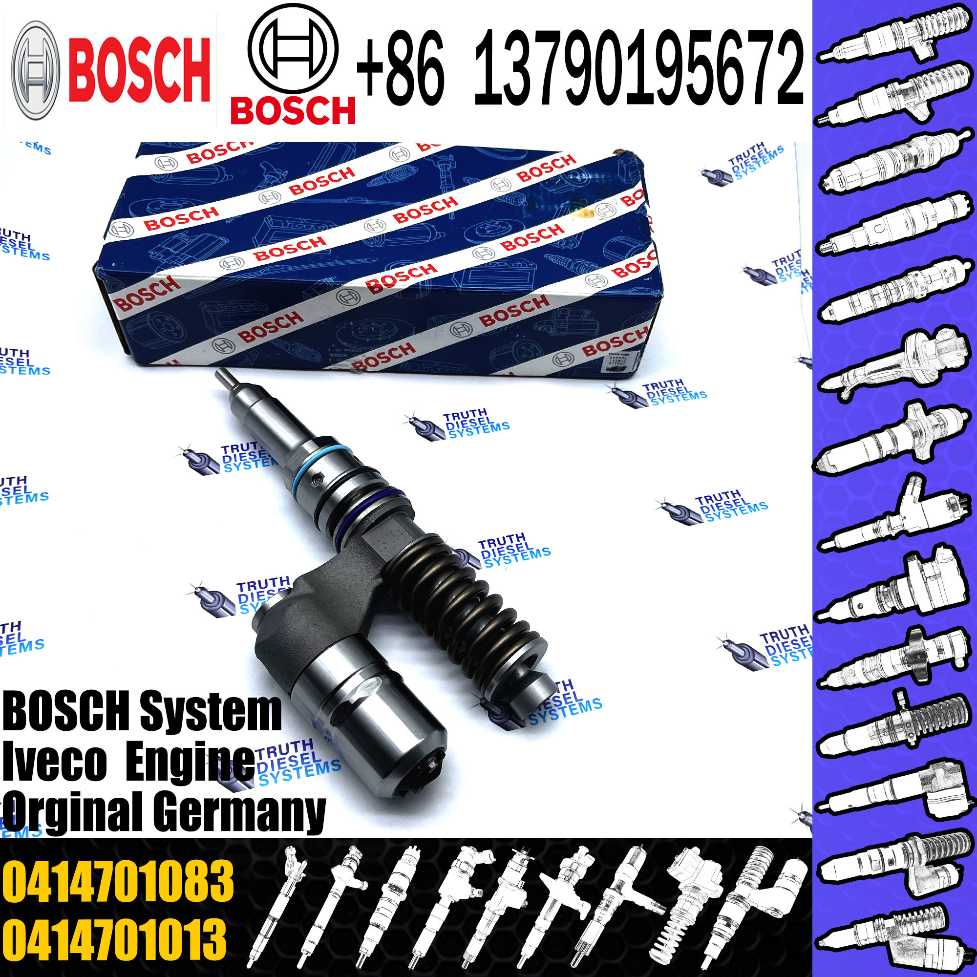 New 0414701083 Diesel engine 0414701013 500331074 common rail injector 0414701052 0414701083