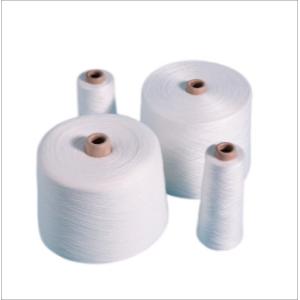 Paper Cone Polyester Ring Spun Yarn , Optical White Spun Poly Thread For