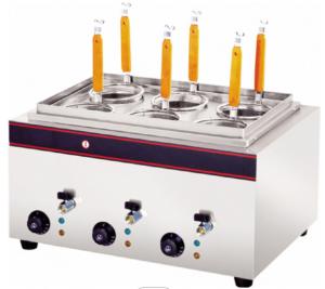 China Commercial 6 Gas Burner Countertop Electric Pasta Cooker factory
