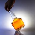 500ml Glass Bottle With Cork for Whisky Vodka Spirits Engraving in Long Neck