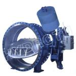 DN 300 - 5000 mm Hydraulic Heavy Hammer Flanged Butterfly Valve For Hydropower