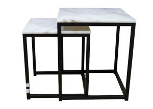 China Knock Down 10KG H45CM Black Nesting Tables factory