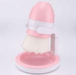 Ladies cleansing brush with holder