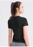 durable summer Richee Black Crew Neck T Shirt Women'S Athletic Clothing