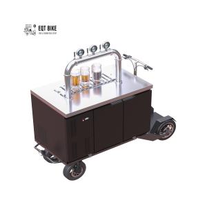 China 300KG Load Stainless Steel Beer Bike Cart With R290 Refrigerant factory