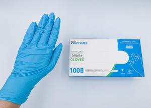 China S / M / L / XL Nitrile Latex Medical Examination Gloves Thickness 0.12mm factory