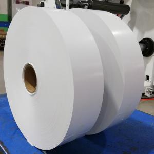 China 23UM Transparent PET 60G White Glassine Paper With Hot Melt Glue factory