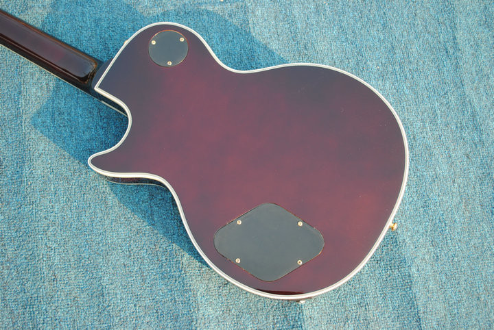 High Quality cheaper price LP custom Electric Guitar sunburst color center solid rosewood fingerboard,chrome parts, Whol