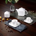 3D Design Square Porcelain Dinnerware Sets Savall HoReCa 18 Piece Porcelain