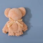 Child Age Group 30x30cm Coral Velvet Fleece Bear Towel for Wedding Business