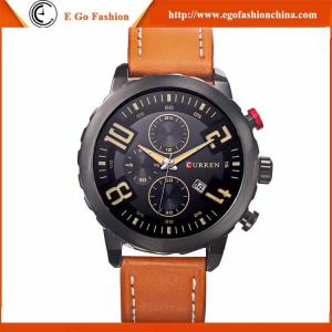 China Big Dial Watch Luxury Brand CURREN Stainless Steel Quartz Analog Watch Small Plates Watch factory