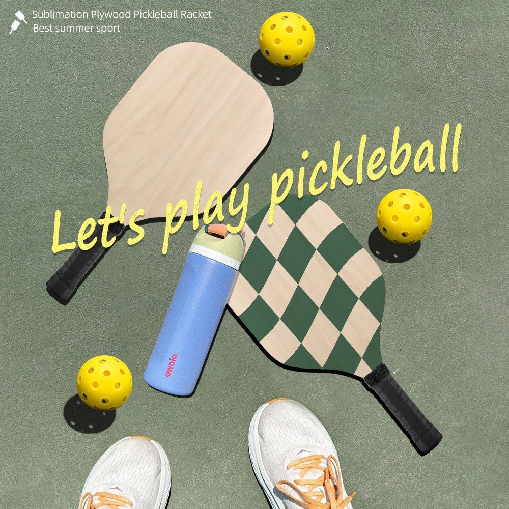 Custom Logo Double Sided Printed Plywood Pickleball Paddle Sublimation Blank