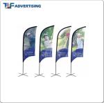 Polyester Fabric Custom Flag Banners , Roadside Advertising Banners Fiberglass