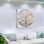 Hand Painted Modern Textured Flower Relief Wall Art Canvas Oil Painting for