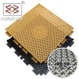 China 34x34cm PP Interlocking Tiles Outdoor Badminton Court Mat factory