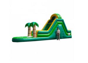 China Outdoor Party Big Inflatable Water Slides , Tropical Backyard Inflatable Water Slide factory