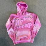 Custom Vintage Tie Dye Washed Sun Faded Pullover Puff Print Hoodie 500 Gsm Heavy