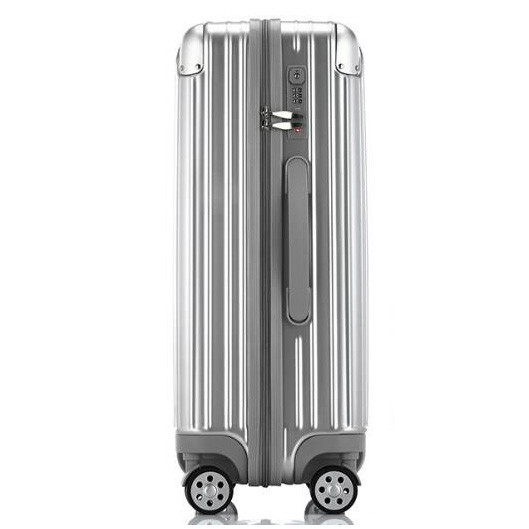 REACH Silver PC ODM Four Wheel Hard Shell Suitcase