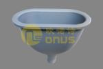 Acid resistant laboratory cup sinks with monolithic acid resistance