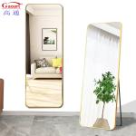 Contemporary Large Gold Round Mirror for Wall Decor Full Length Stand Floor