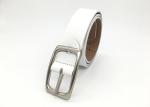 Simplicity Womens Genuine Leather Belt Polished Golden And Black Metal Buckle