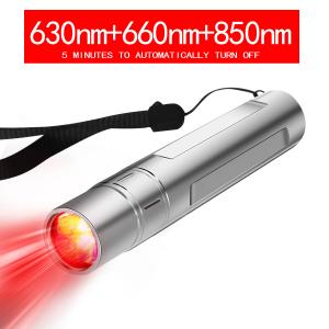 China Portable 850nm Handheld Medical Lamp 630nm 660nm Red Light Therapy Torch factory