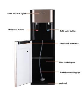 China Convenient Household Push Cup Type Cooling and Heating Floor Standing Water Dispenser factory