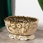New design luxury succulent planter creative gold garden desktop decoration
