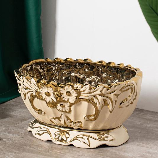 New design luxury succulent planter creative gold garden desktop decoration