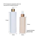 250ml 400ml white/orange cylindrical smooth with white pump for shampoo lotion