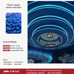 China Water Ripple Hammered Color Decorative Stainless Steel Sheet Stainless Steel 304 Wall Panels factory