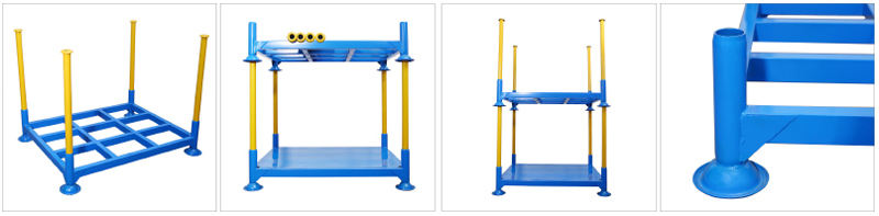 Round Post Pallet Stacking Rack
