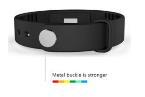 China Metal Buckle Time Display 120 MA Smart Heart Rate Wristband factory